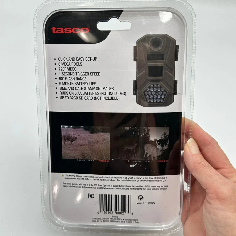Tasco 8MP Trail Camera 720p Video 1s Trigger Speed Brown Model 119271CW NEW